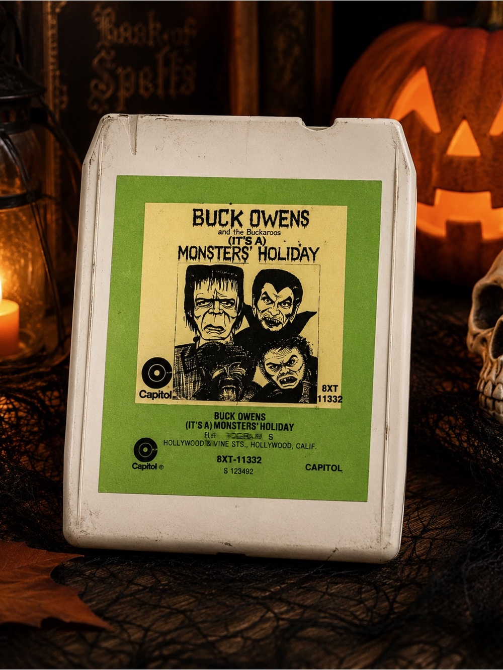 Vintage Buck Owens (It's A) Monsters' Holiday 8-Track Tape Capitol Records 1974